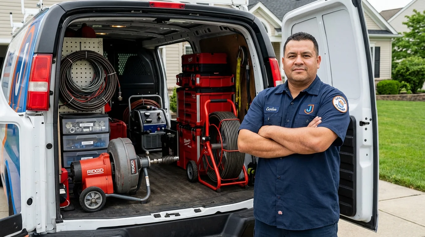 Professional drain cleaning equipment and Johns Plumbing LLC plumber in Aliso Viejo