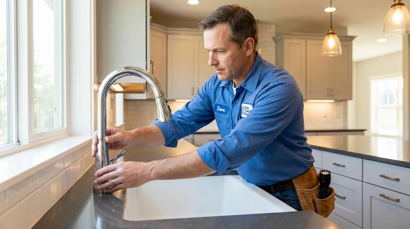 Kitchen faucet installation by Johns Plumbing LLC in Aliso Viejo