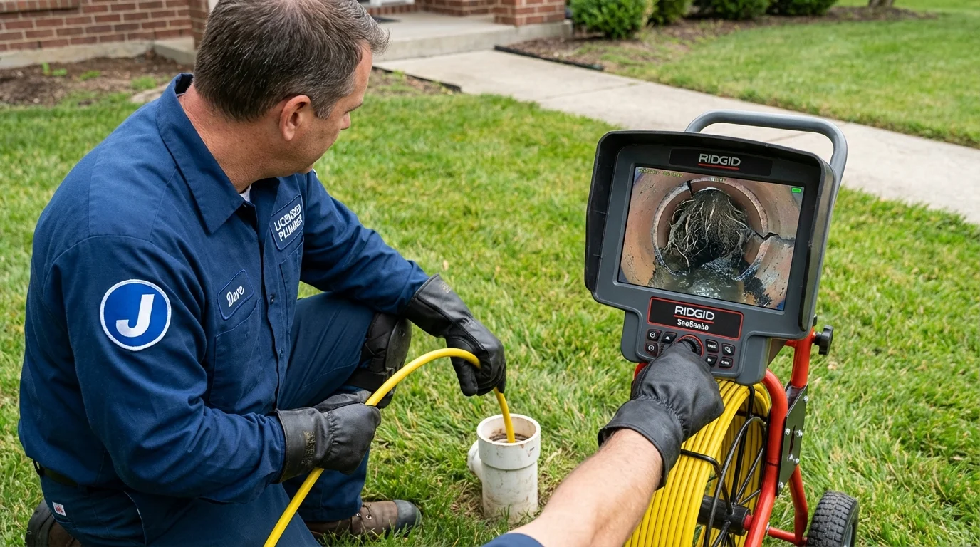 Sewer camera inspection being performed by Johns Plumbing LLC in Aliso Viejo